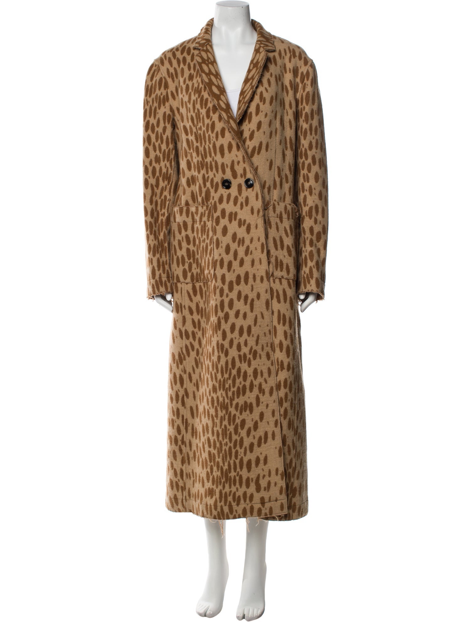 La DoubleJ Wool Animal Print Coat