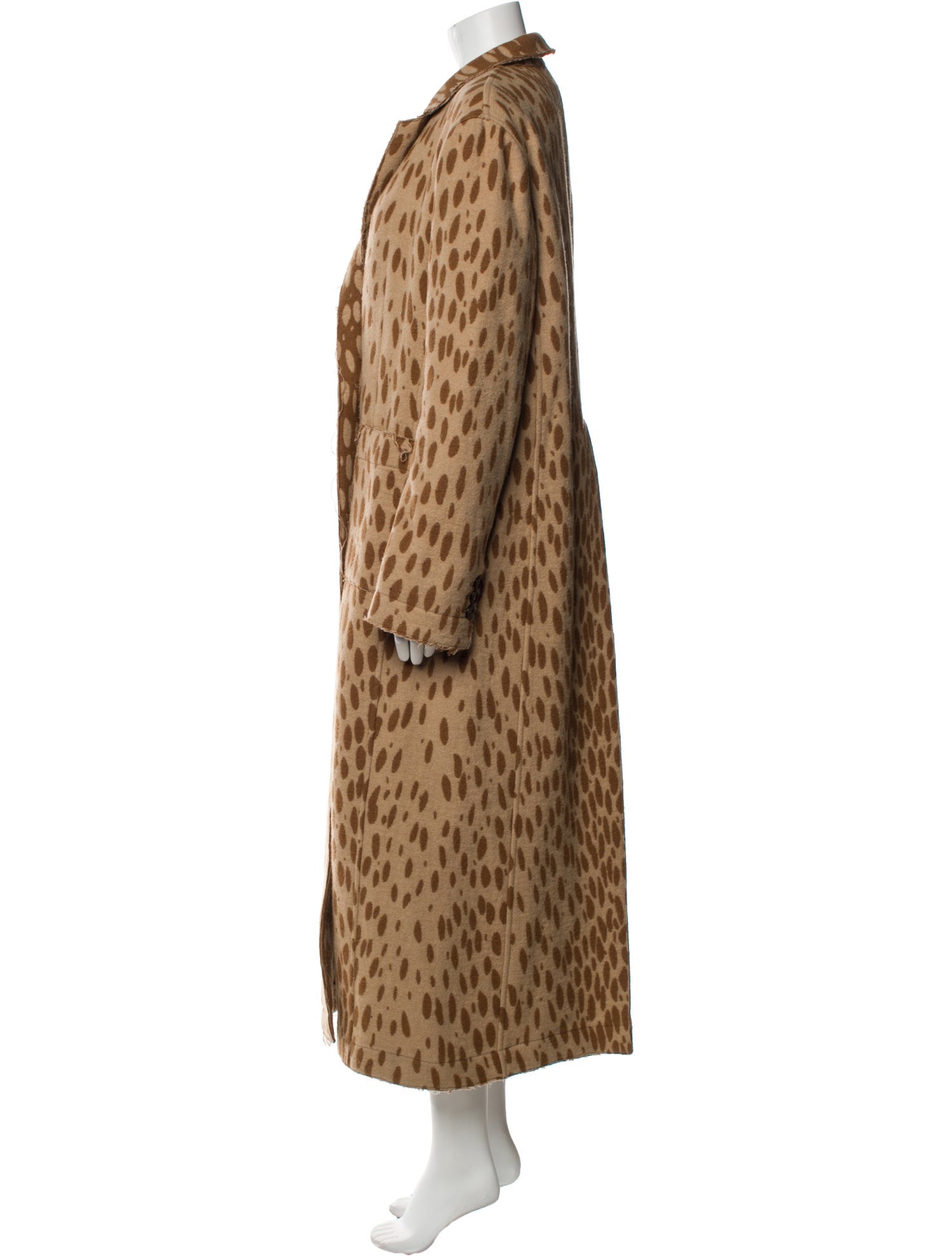 La DoubleJ Wool Animal Print Coat