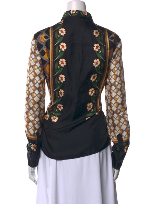 La DoubleJ Silk Printed Button-Up Top