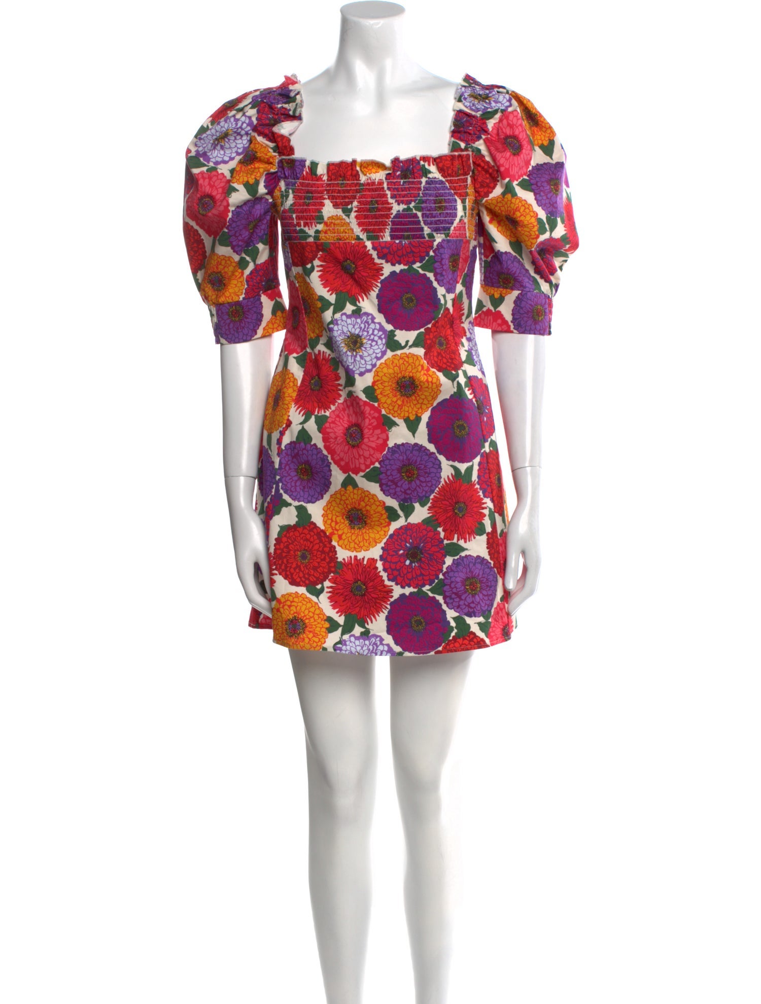 La DoubleJ Floral Print Mini Dress