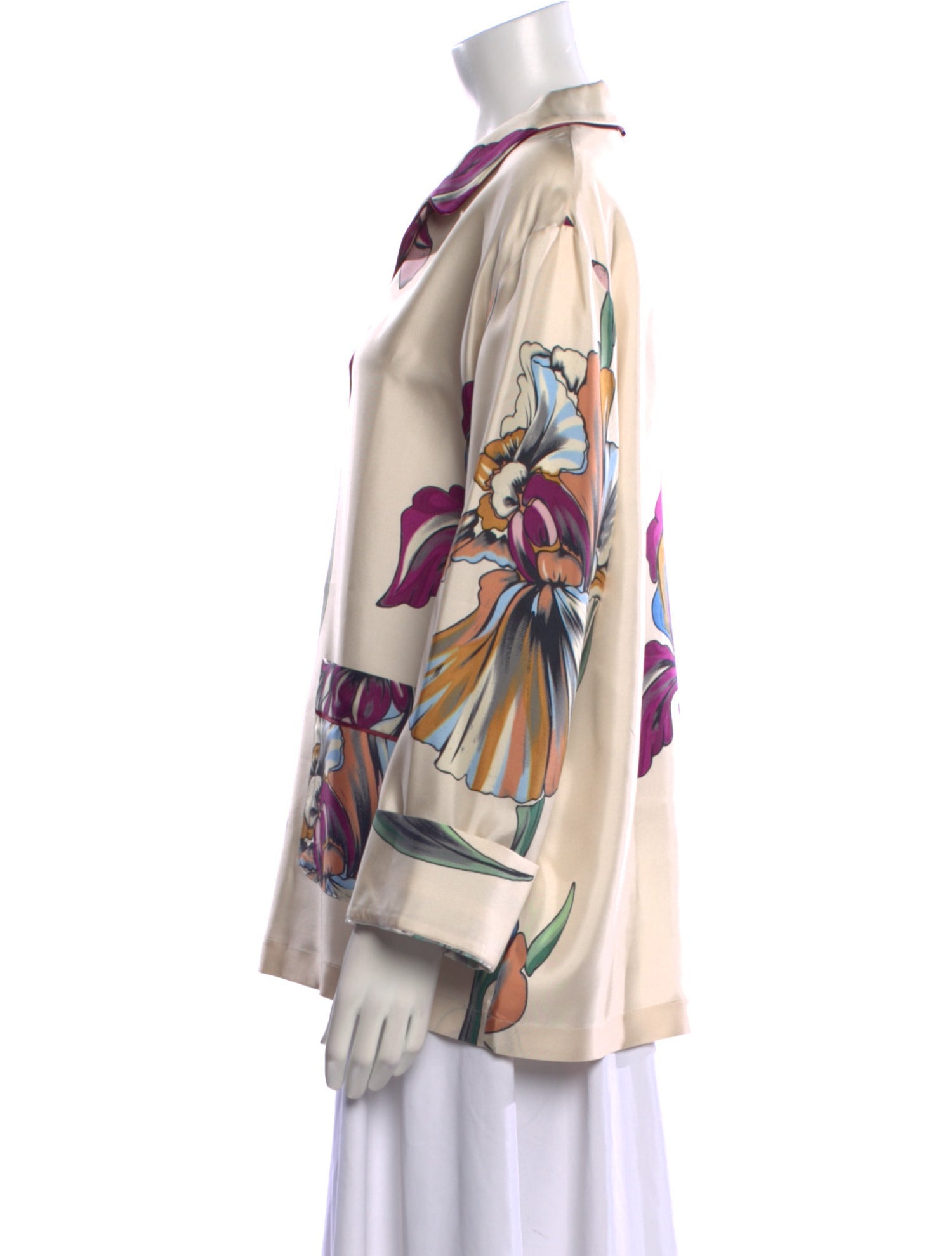 La DoubleJ Silk Printed Button-Up Top w/ Tags