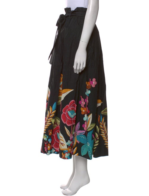 La DoubleJ Floral Print Midi Length Skirt