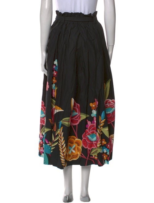 La DoubleJ Floral Print Midi Length Skirt