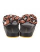 La DoubleJ Satin Floral Print Slides