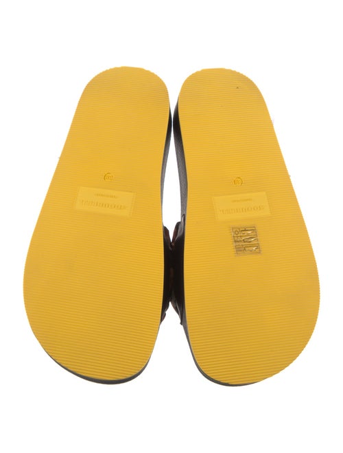 La DoubleJ Satin Floral Print Slides