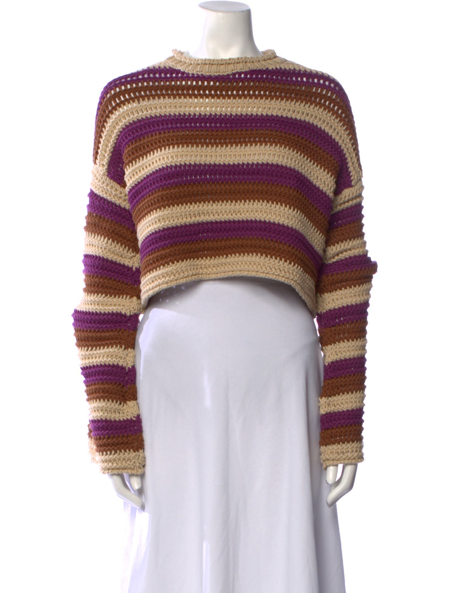 La DoubleJ Striped Bateau Neckline Sweater