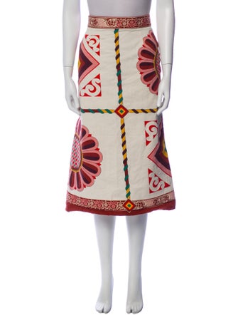 La DoubleJ Printed Midi Length Skirt
