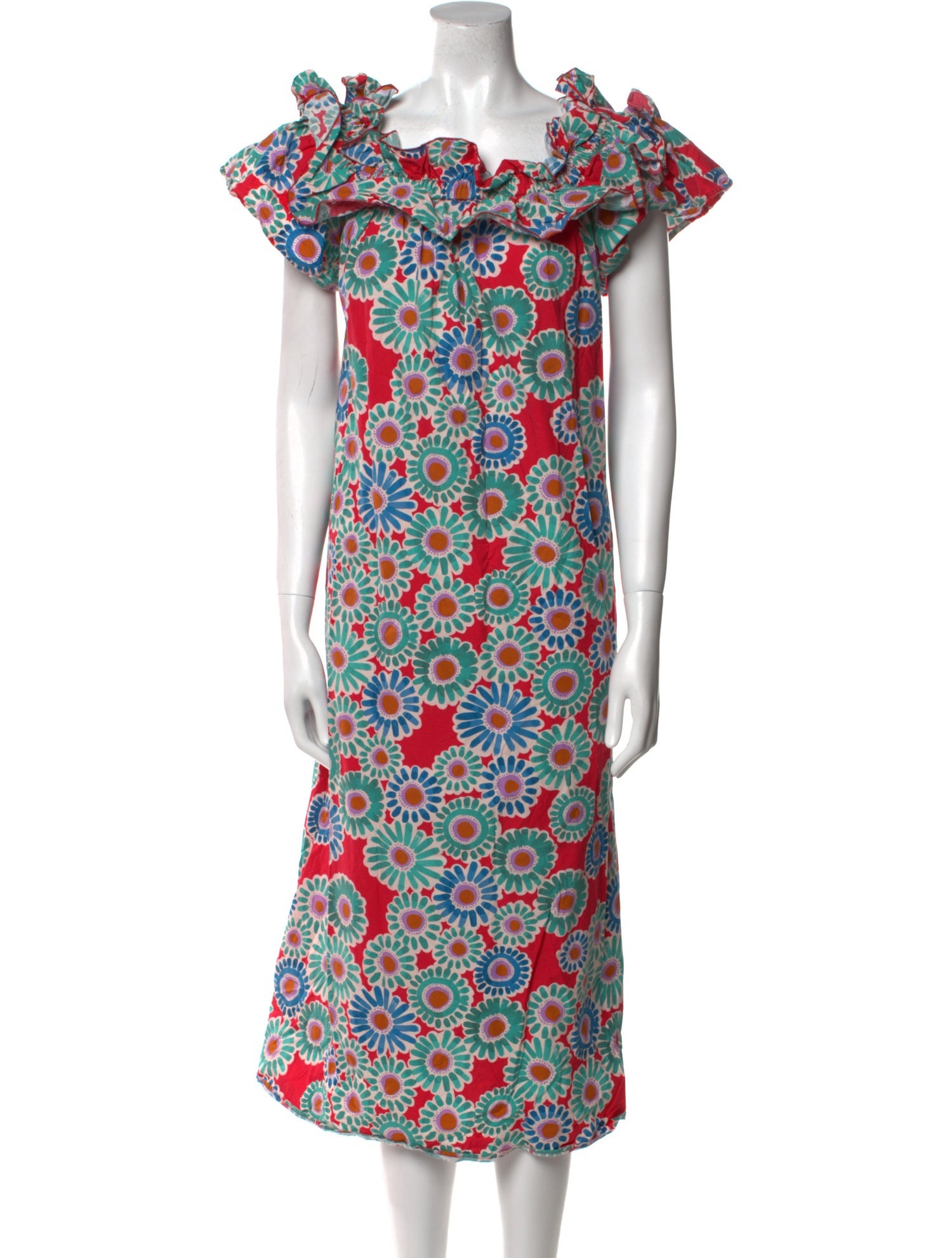 La DoubleJ Floral Print Midi Length Dress