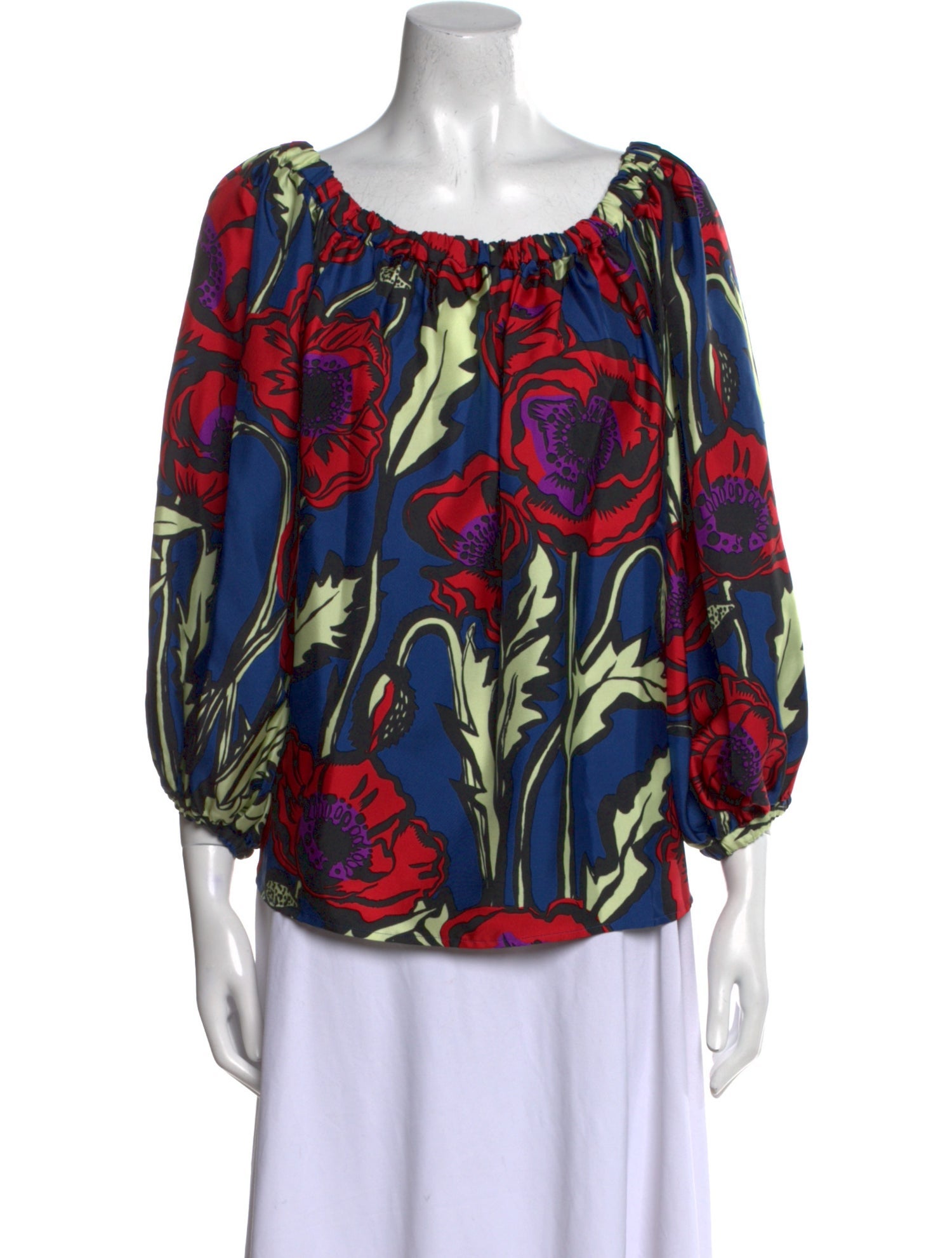 La DoubleJ Silk Floral Print Blouse