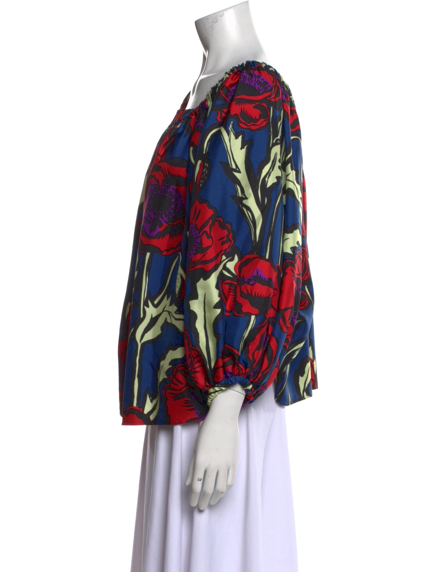 La DoubleJ Silk Floral Print Blouse