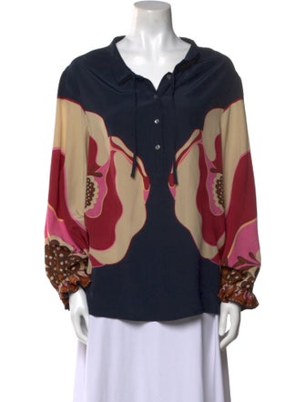 La DoubleJ Silk Printed Blouse
