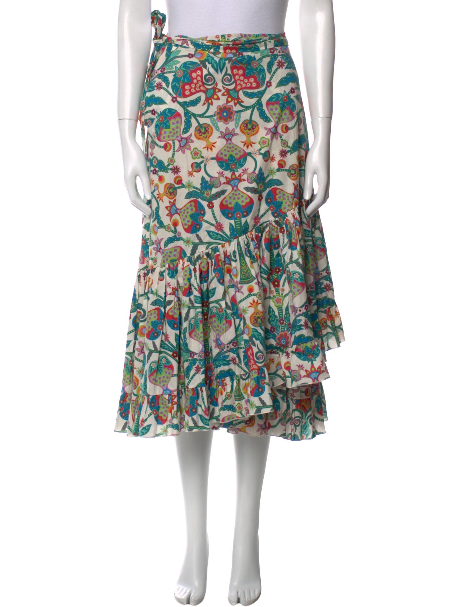 La DoubleJ Printed Midi Length Skirt