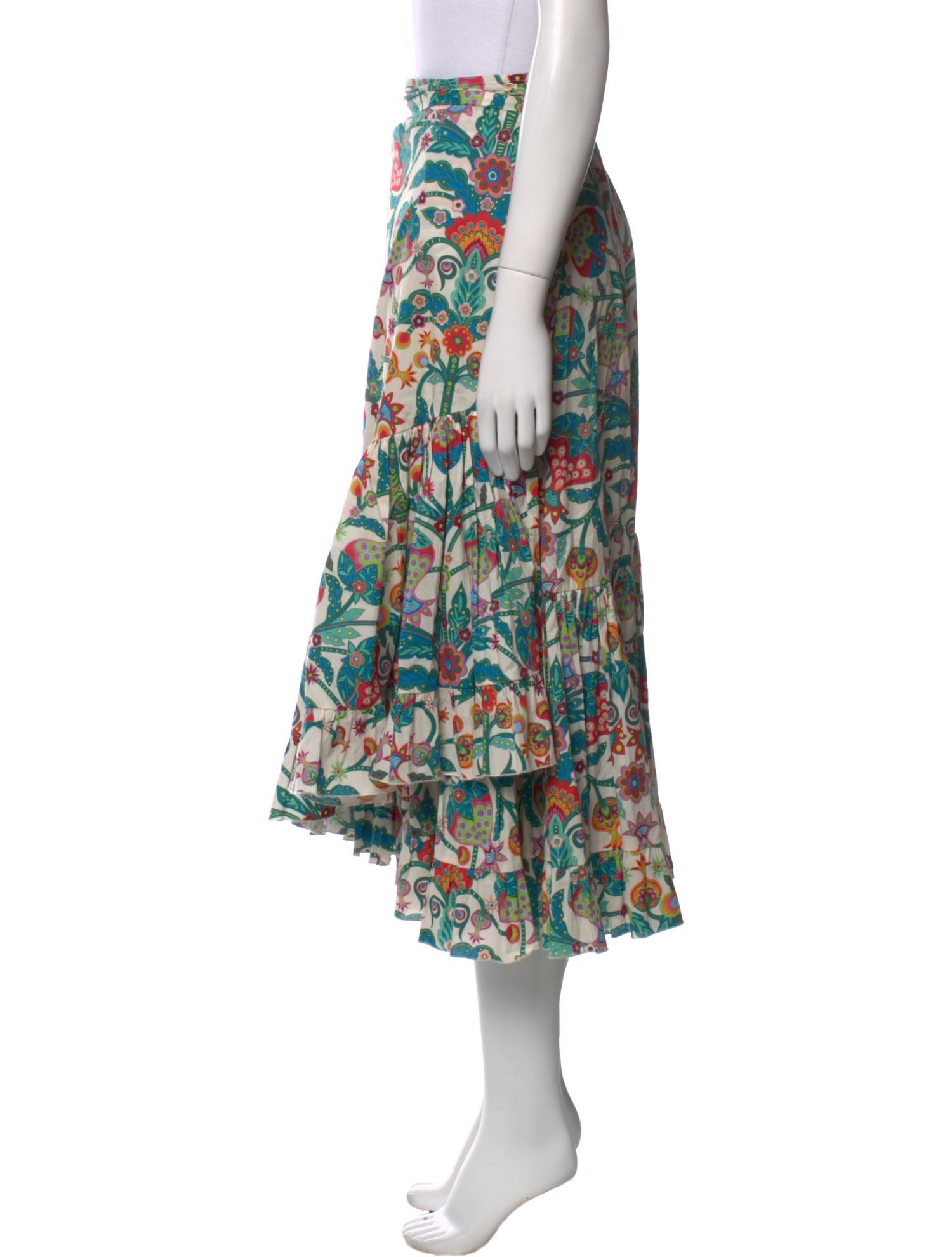 La DoubleJ Printed Midi Length Skirt