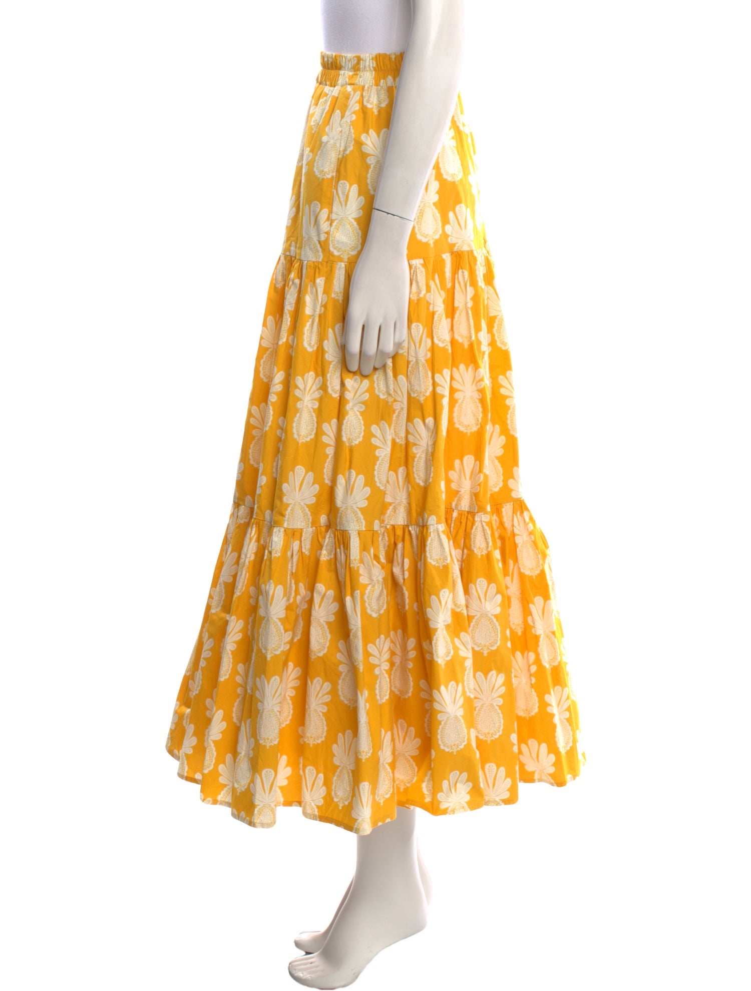 La DoubleJ Floral Print Midi Length Skirt