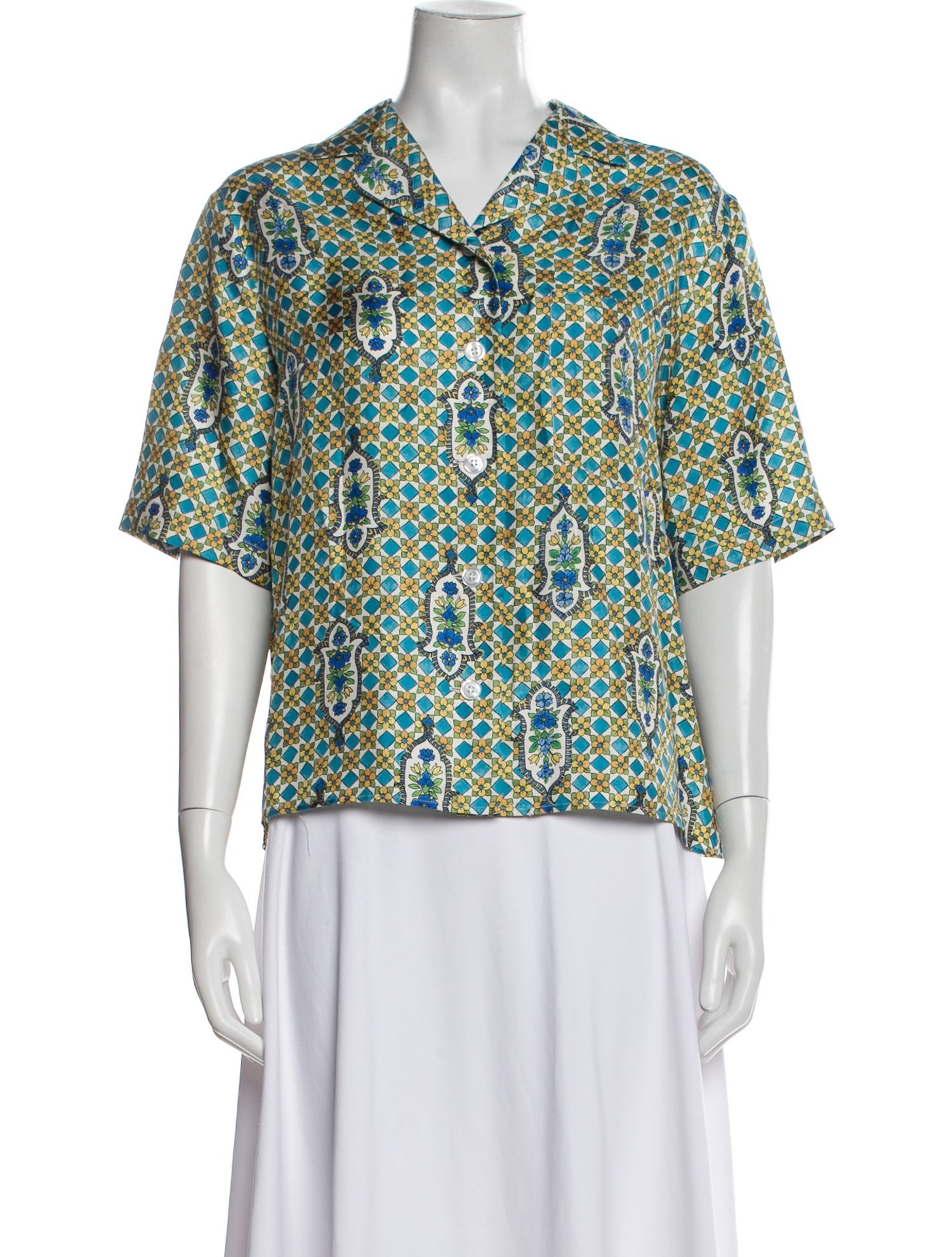 La DoubleJ Silk Printed Blouse