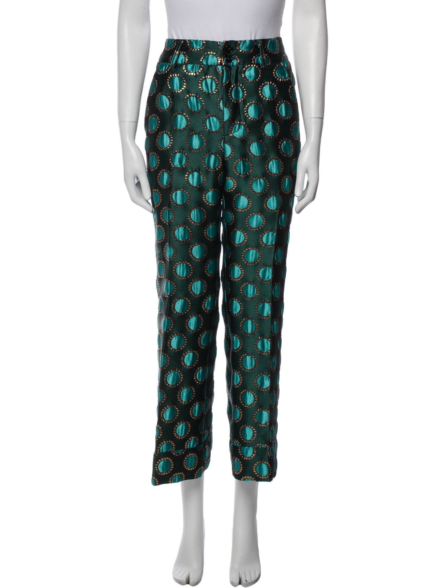 La DoubleJ Polka Dot Print Wide Leg Pants