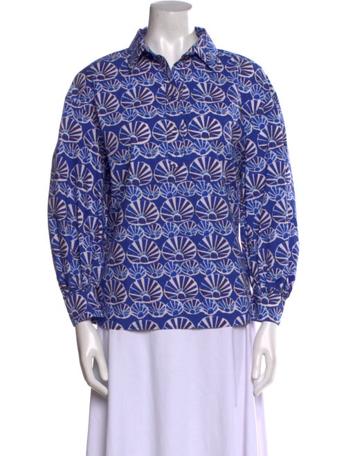 La DoubleJ Printed Long Sleeve Button-Up Top