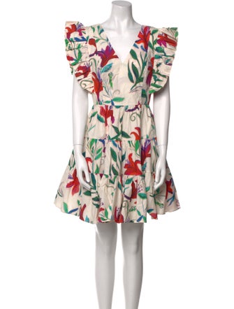 La DoubleJ Floral Print Mini Dress