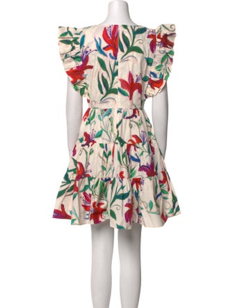 La DoubleJ Floral Print Mini Dress