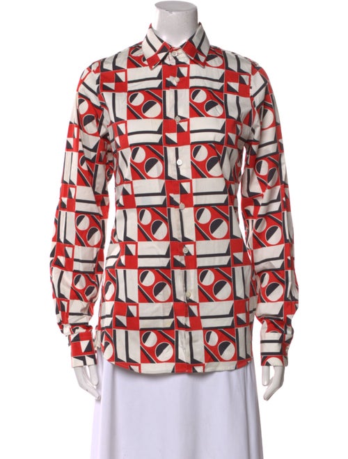 La DoubleJ Printed Long Sleeve Button-Up Top