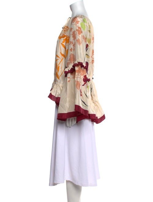 La DoubleJ Silk Floral Print Blouse