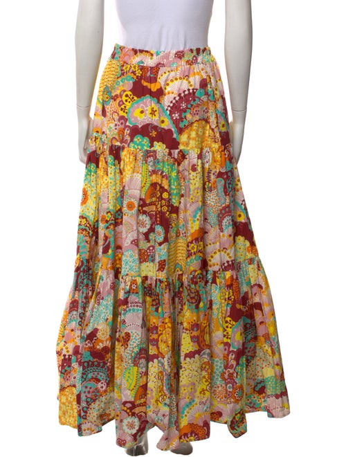 La DoubleJ Floral Print Midi Length Skirt
