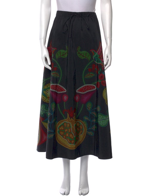 La DoubleJ Paisley Print Midi Length Skirt