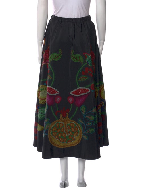 La DoubleJ Paisley Print Midi Length Skirt