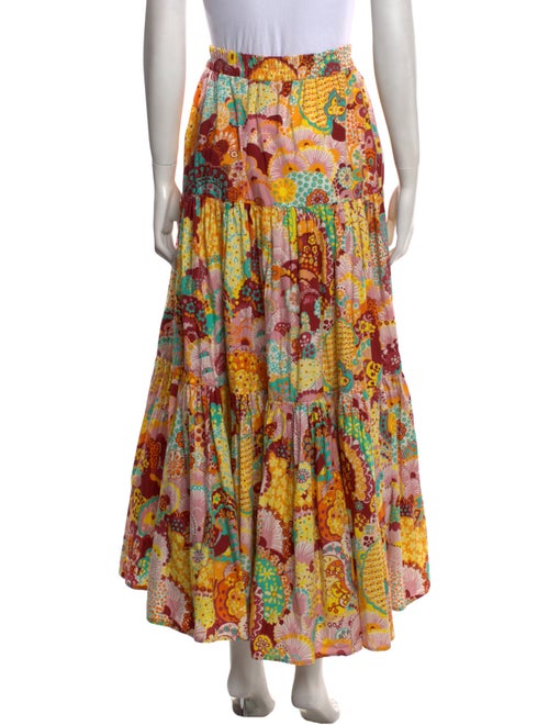 La DoubleJ Floral Print Midi Length Skirt