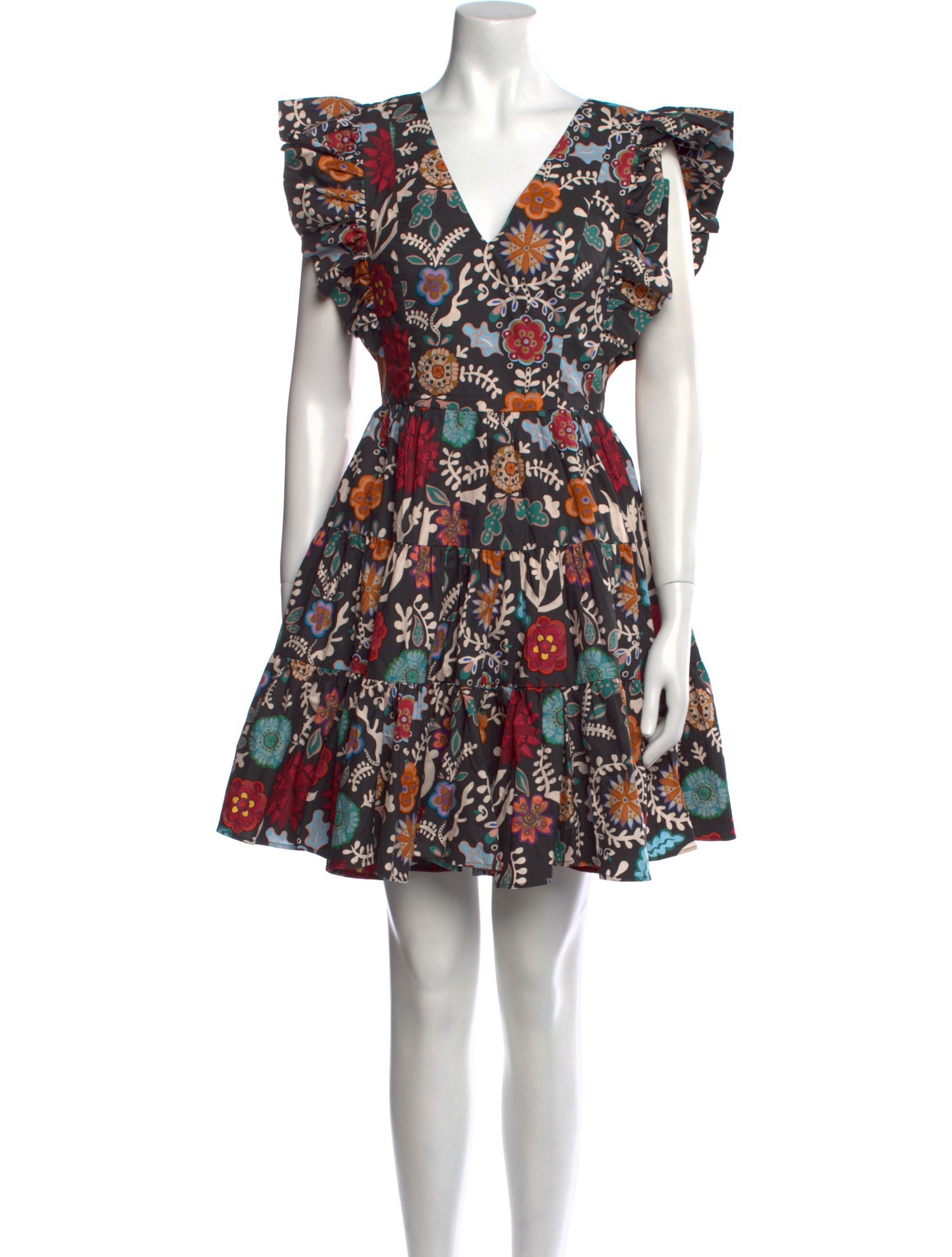 La DoubleJ Floral Print Mini Dress