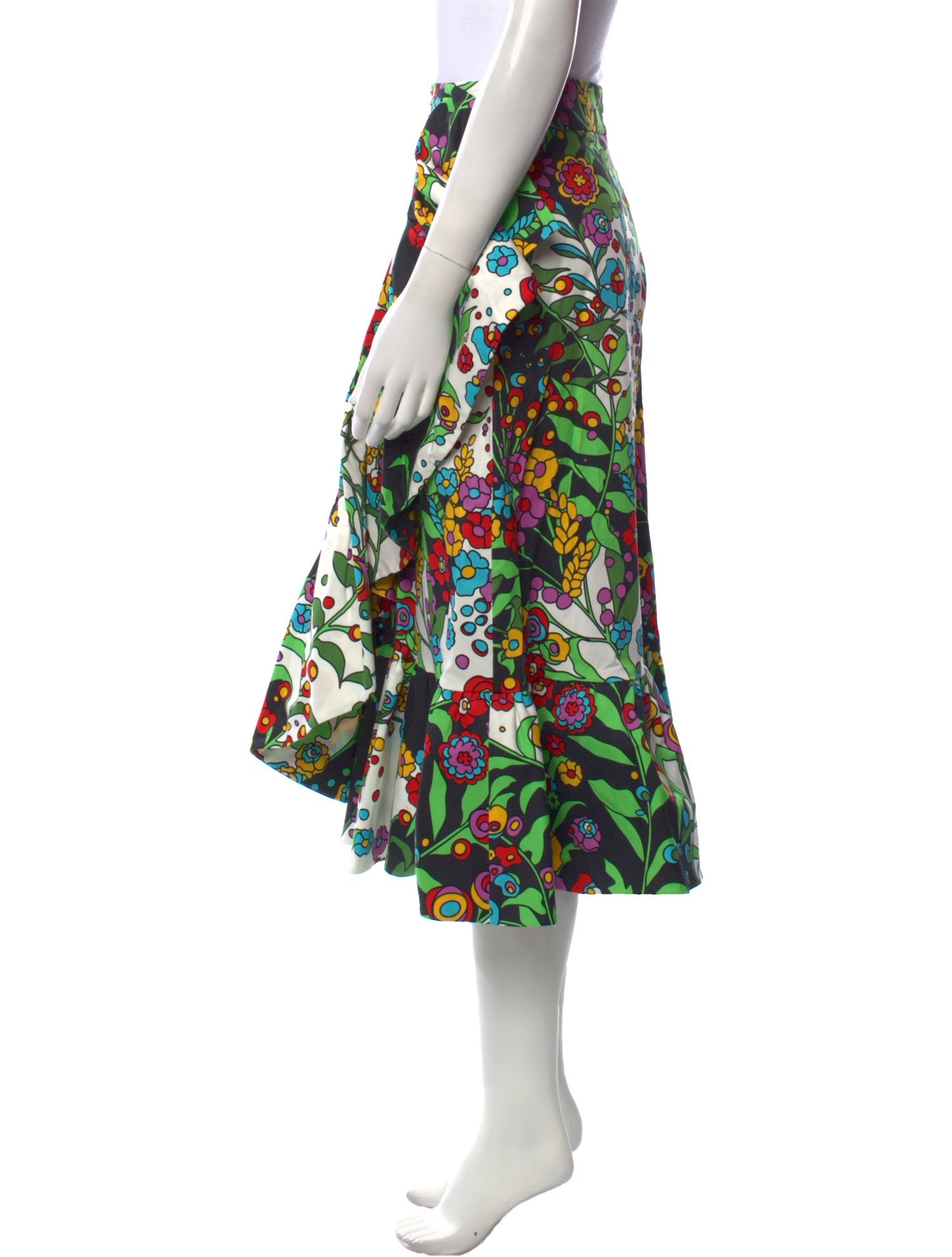 La DoubleJ Floral Print Midi Length Skirt