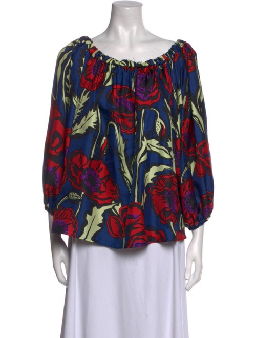 La DoubleJ Silk Printed Blouse