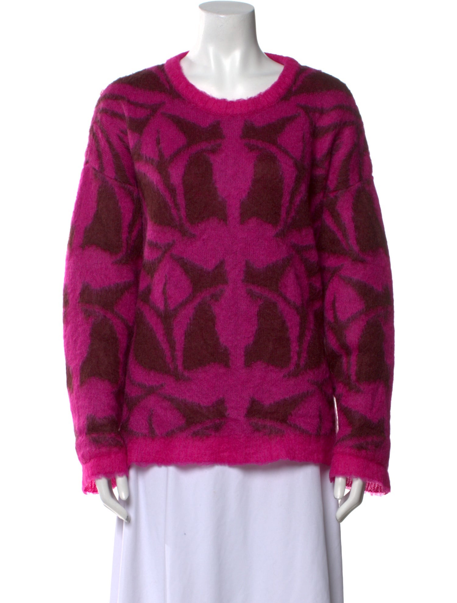 La DoubleJ Kid Mohair Printed Sweater