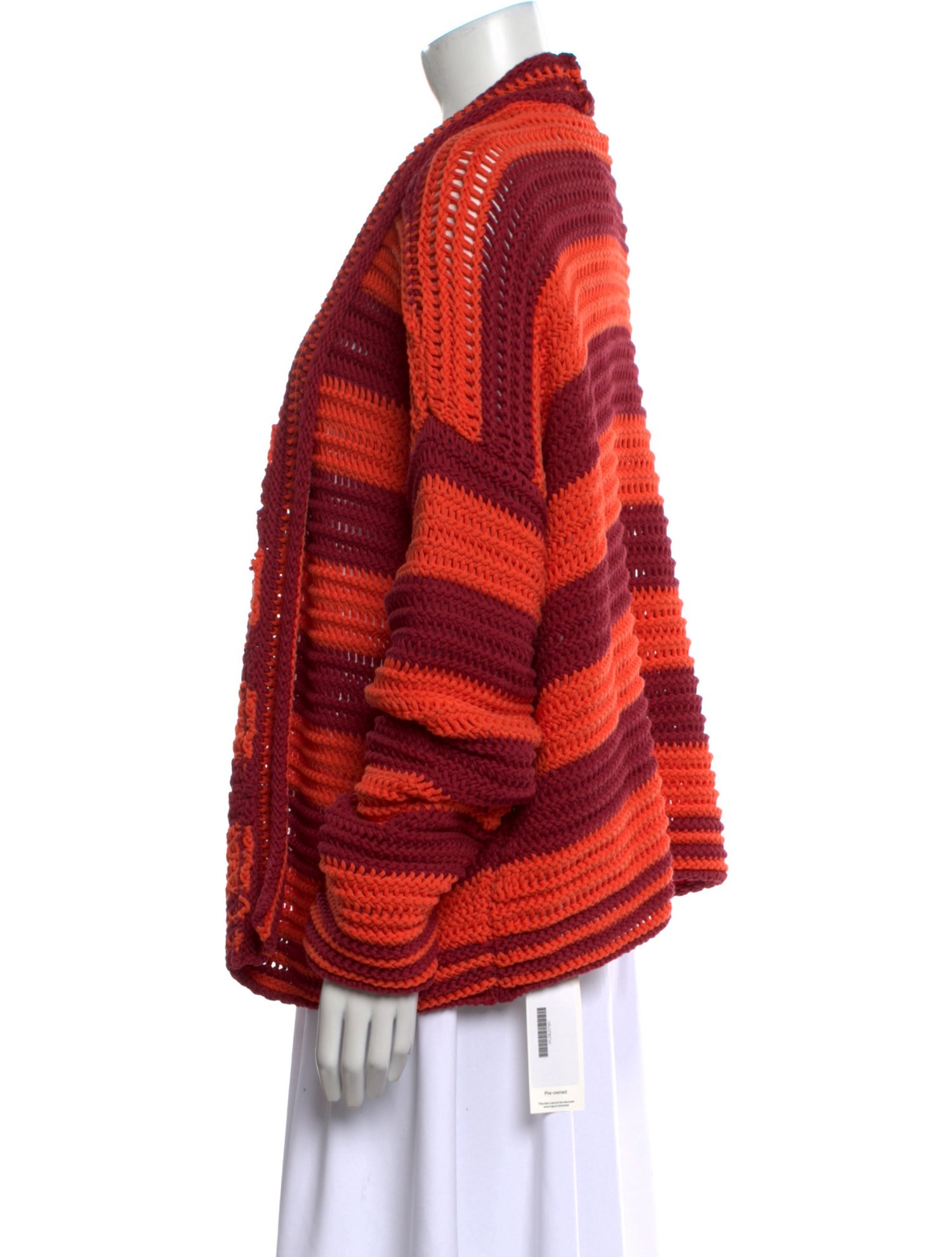 La DoubleJ Striped Open Front Sweater