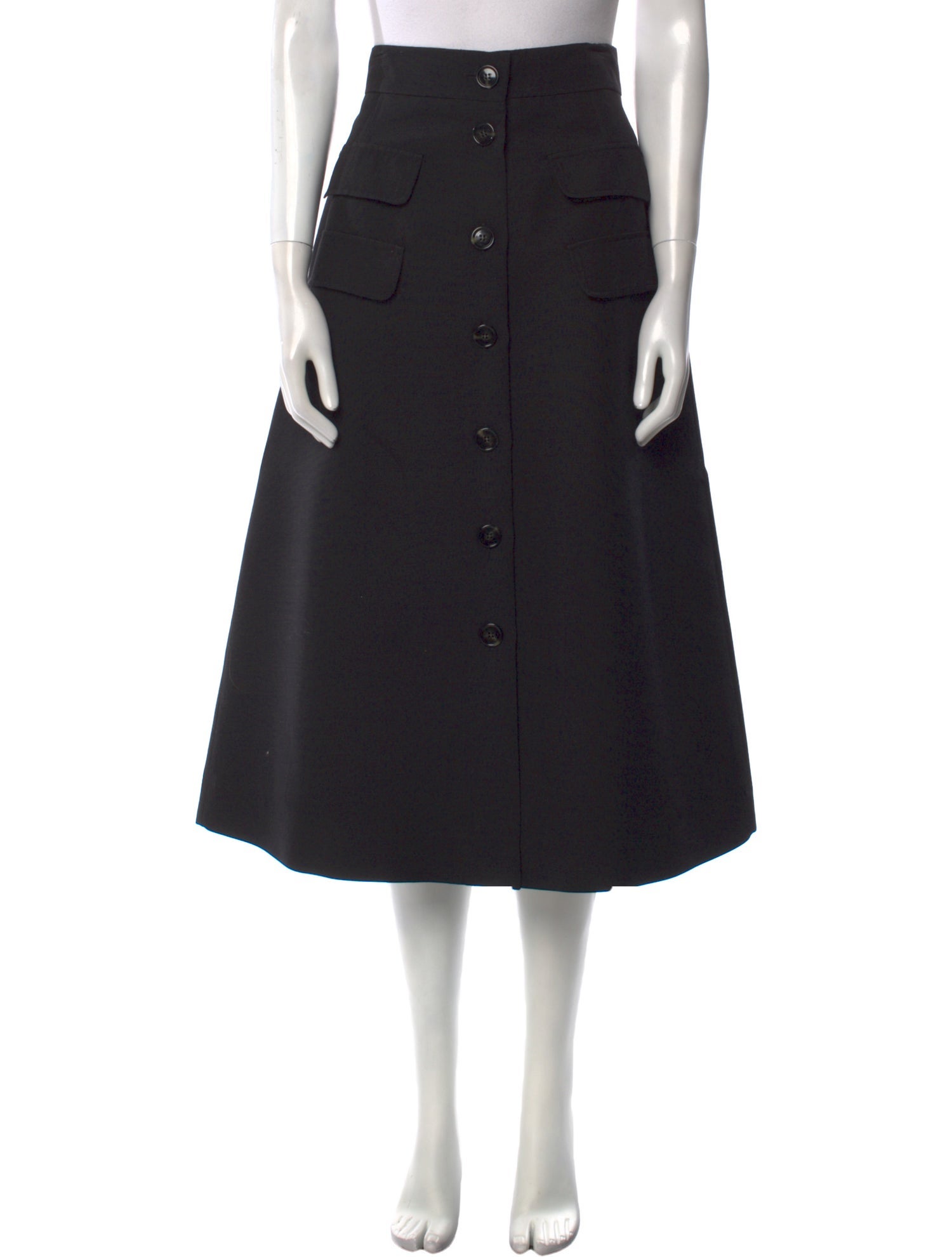 La DoubleJ Wool Midi Length Skirt