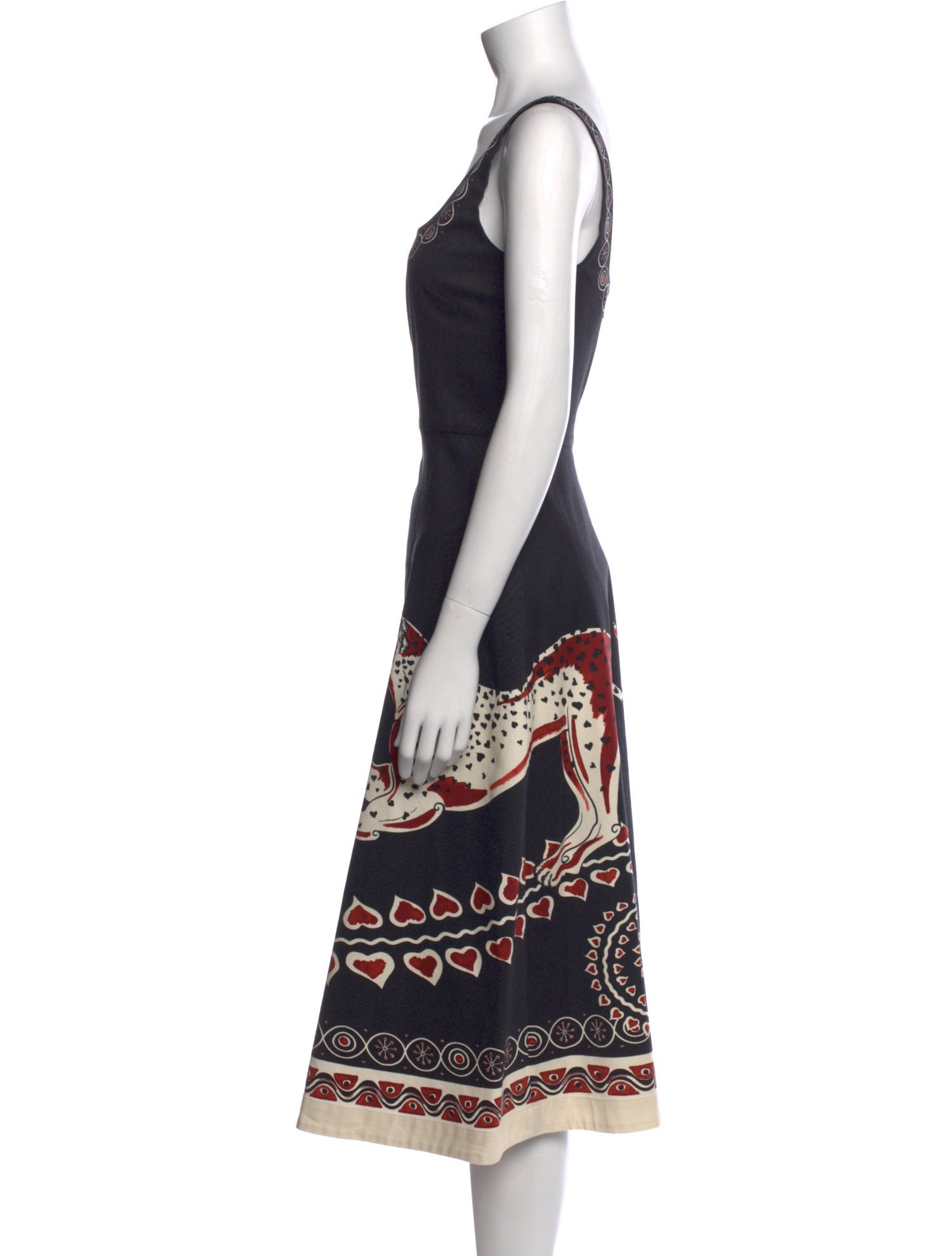 La DoubleJ Printed Midi Length Dress