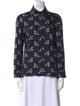 La DoubleJ Silk Printed Button-Up Top
