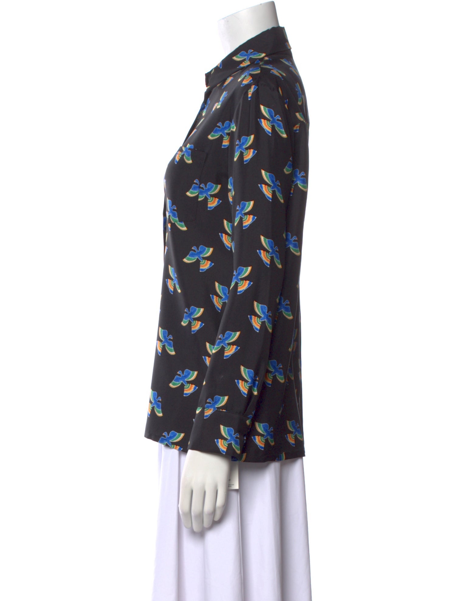 La DoubleJ Silk Printed Button-Up Top