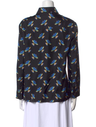 La DoubleJ Silk Printed Button-Up Top