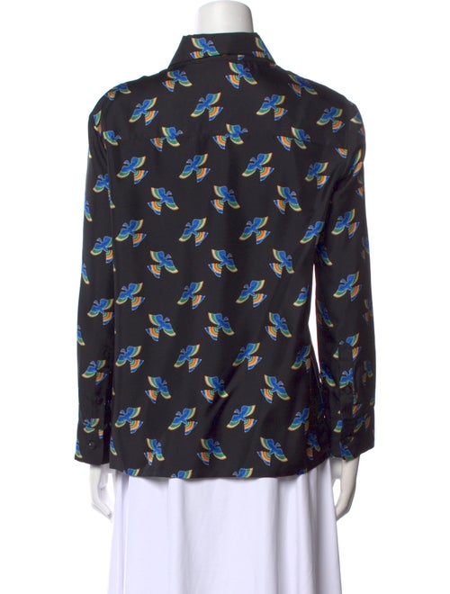 La DoubleJ Silk Printed Button-Up Top