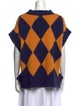 La DoubleJ Plaid Print Crew Neck Sweater