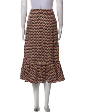 La DoubleJ Polka Dot Print Midi Length Skirt