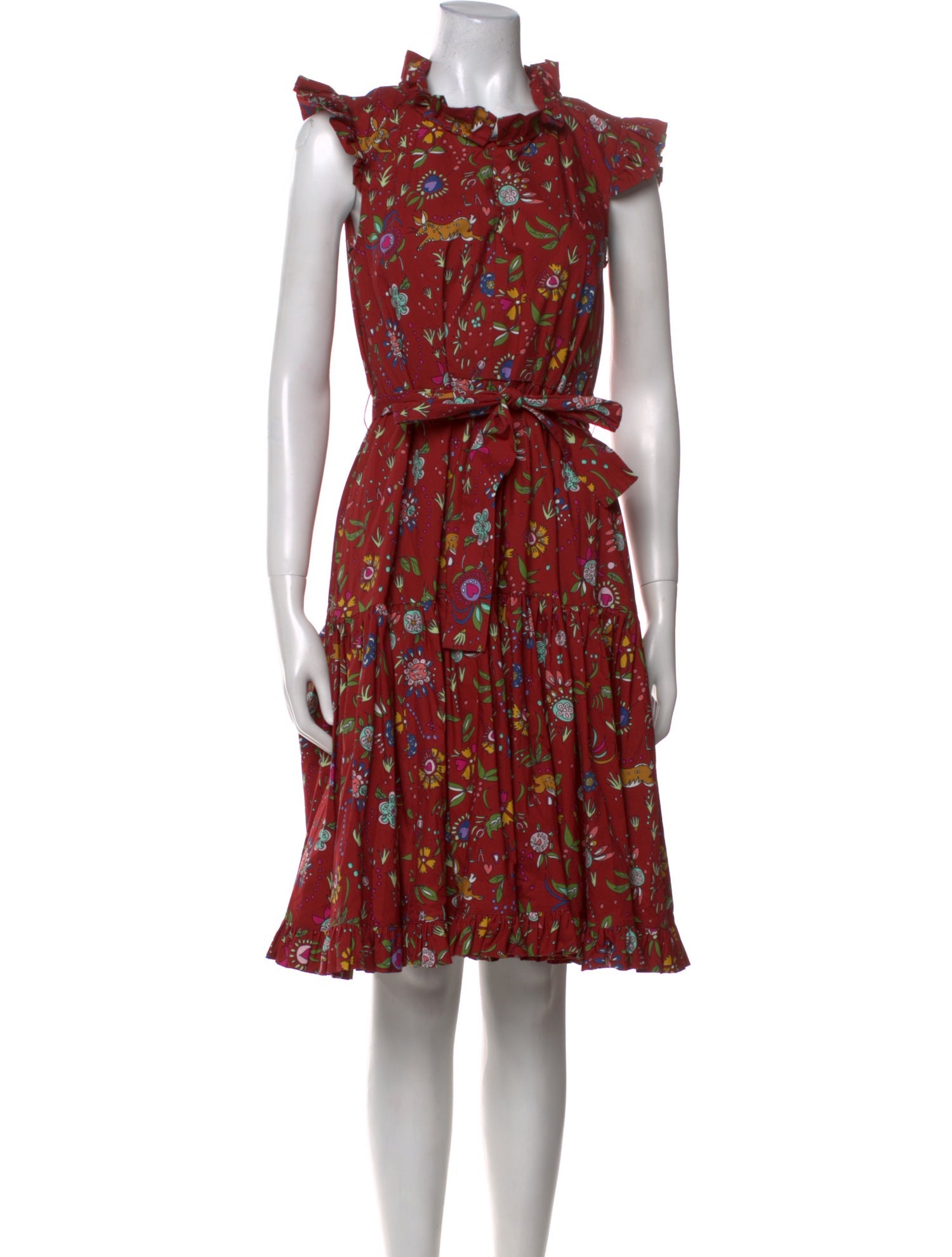 La DoubleJ Floral Print Knee-Length Dress