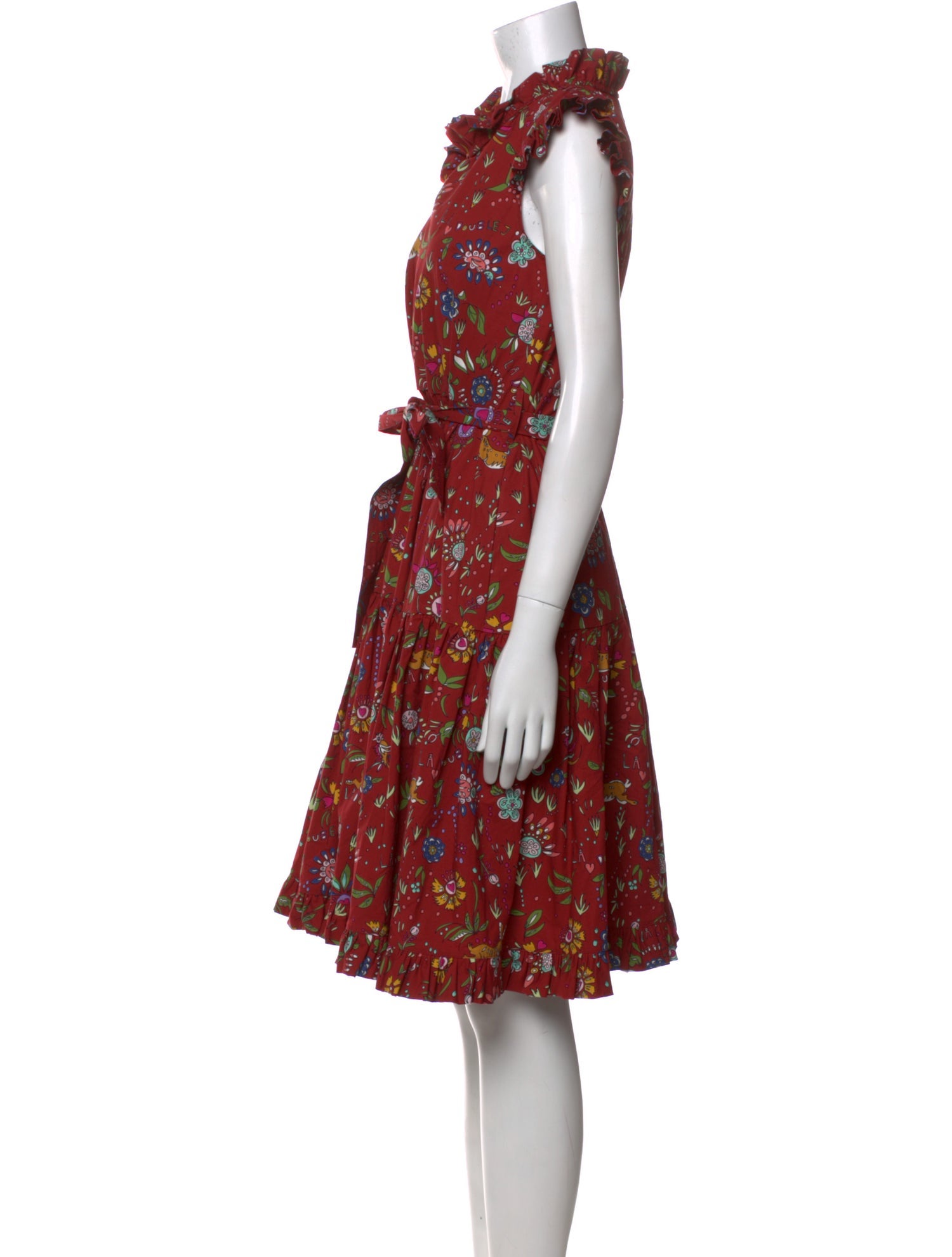 La DoubleJ Floral Print Knee-Length Dress