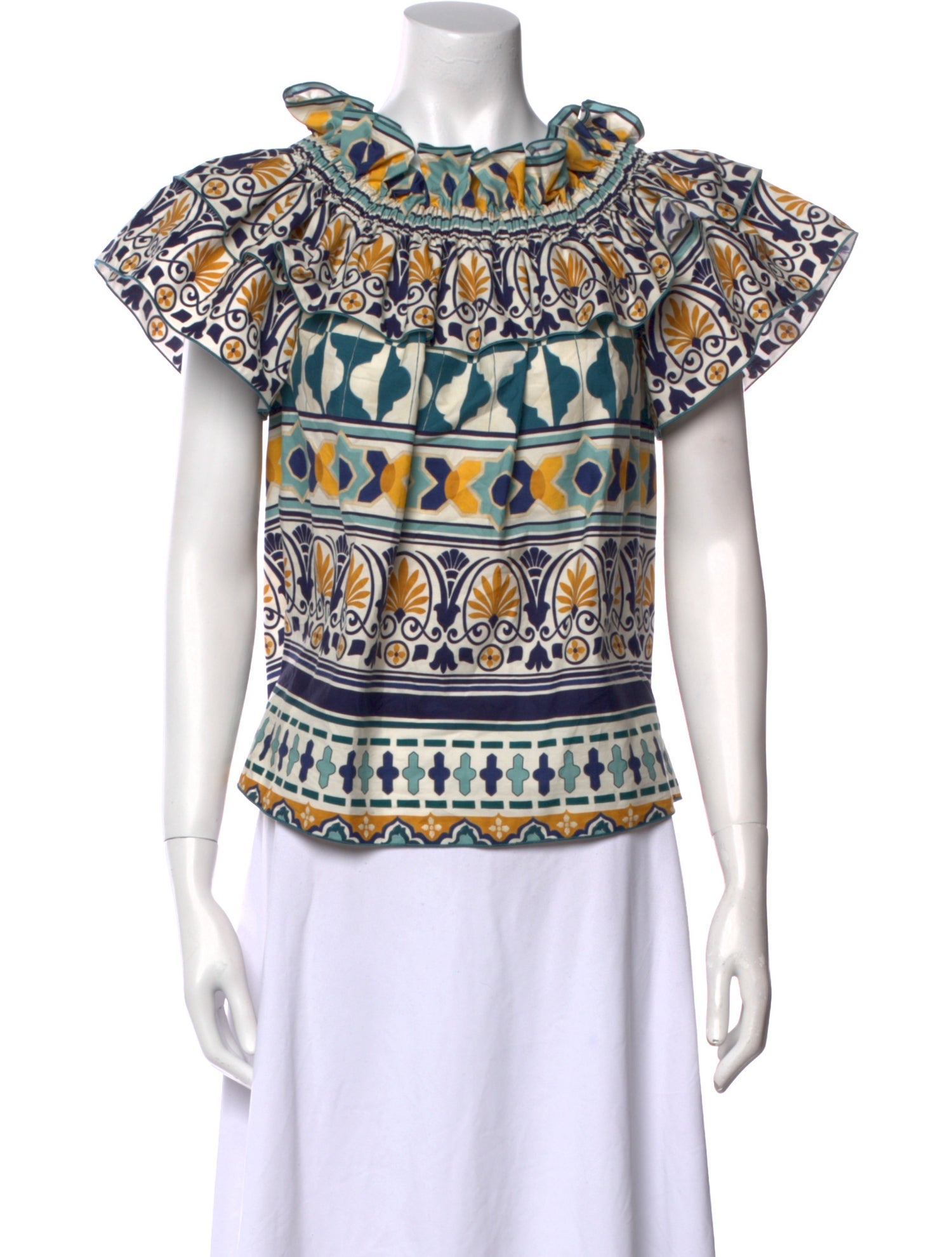 La DoubleJ Printed Scoop Neck Blouse