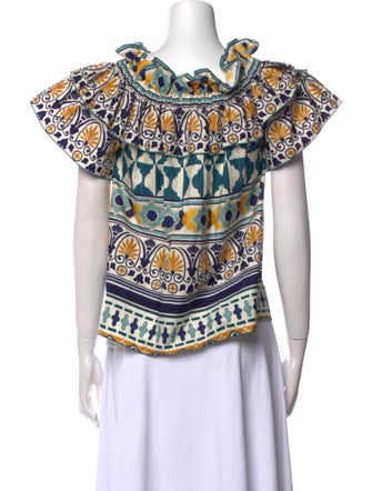 La DoubleJ Printed Scoop Neck Blouse