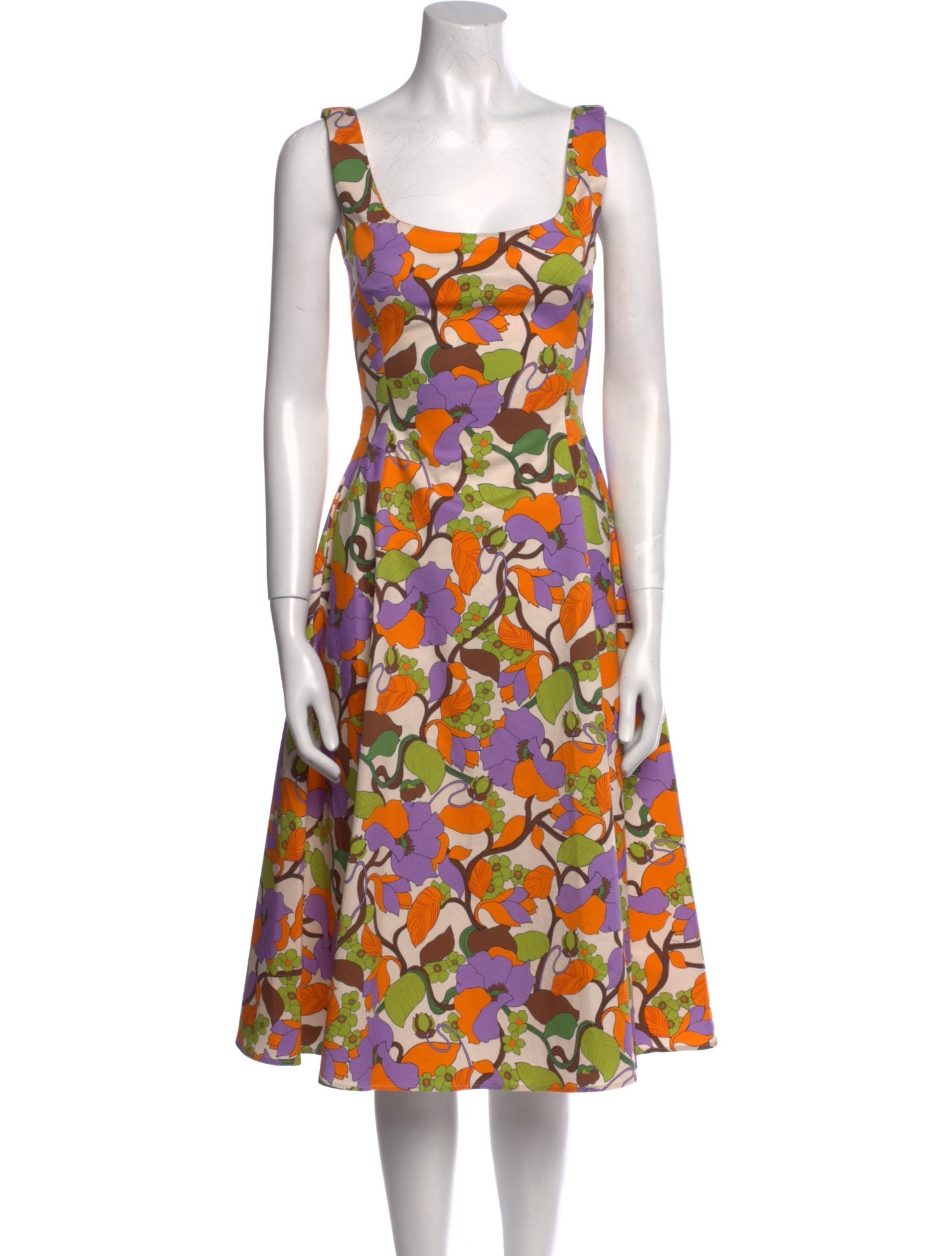La DoubleJ Floral Print Midi Length Dress