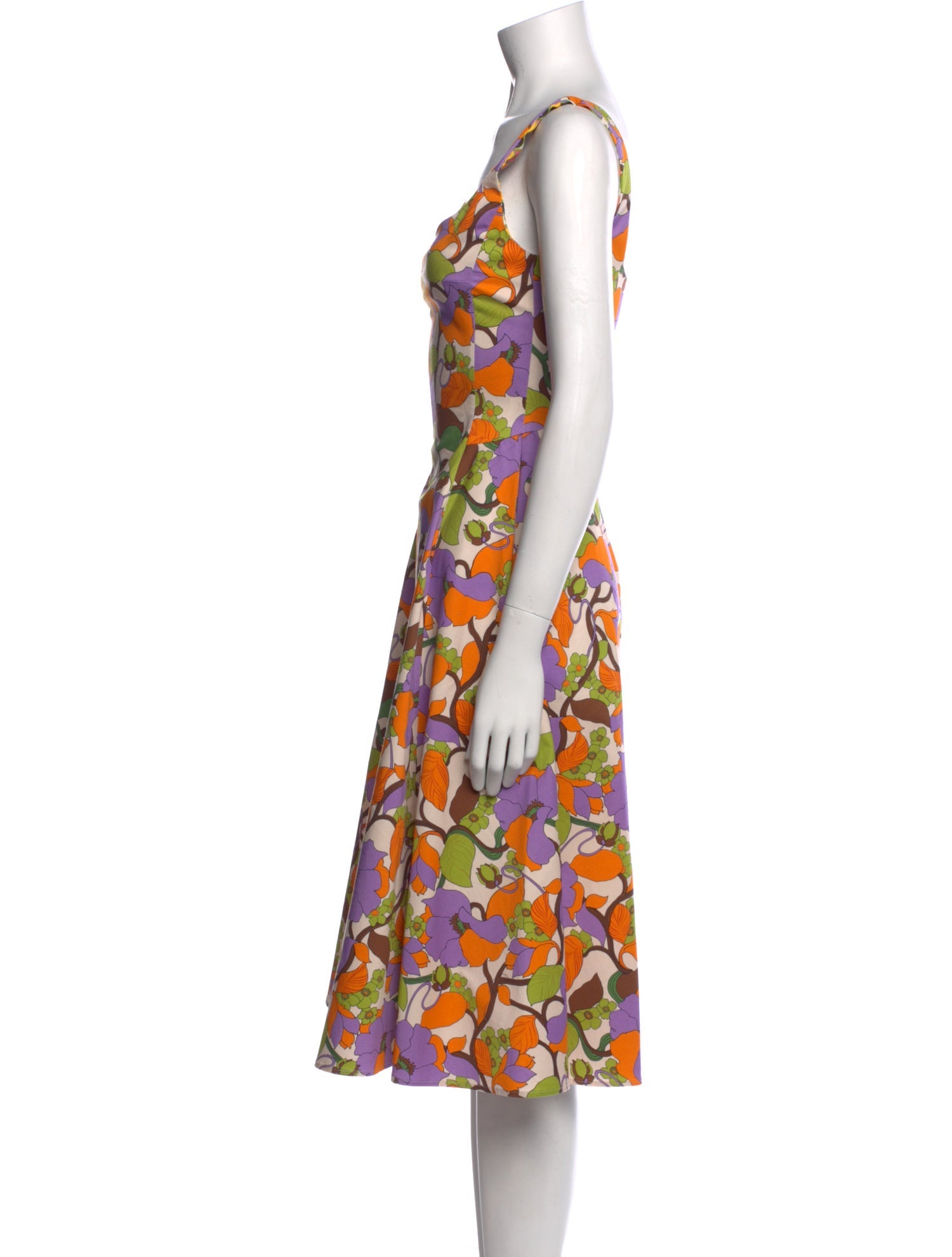La DoubleJ Floral Print Midi Length Dress
