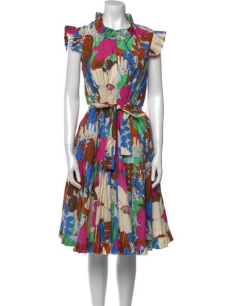 La DoubleJ Floral Print Midi Length Dress