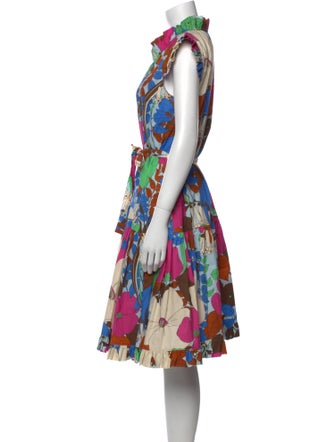 La DoubleJ Floral Print Midi Length Dress
